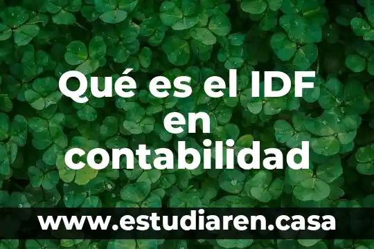 Que es mdf e idf diseño de redes 6 Qué es el IDF en contabilidad
