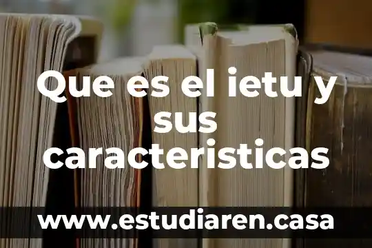 Que es el ietu y sus caracteristicas