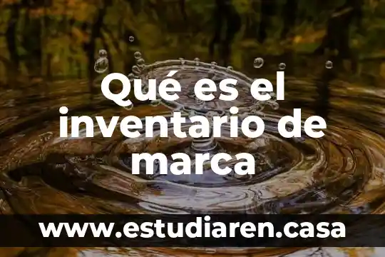 Qué es el inventario de marca