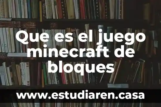Que es diagrama de bloques en balance 5 Que es el juego minecraft de bloques