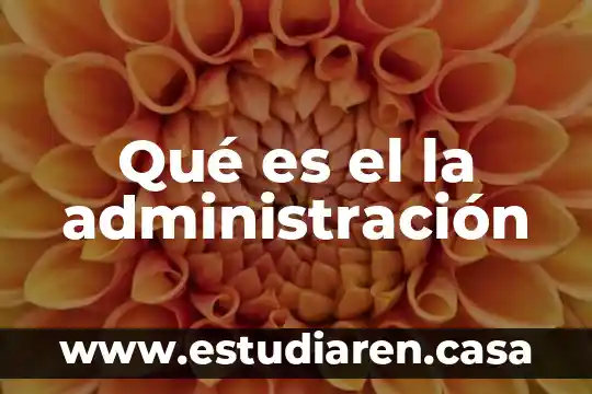 Qué es el la administración