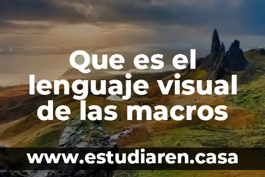 Qué es una plantilla habilitada con macros de Word 3 Que es el lenguaje visual de las macros