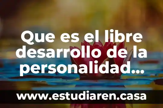 Que es el libre desarrollo de la personalidad ejemplos