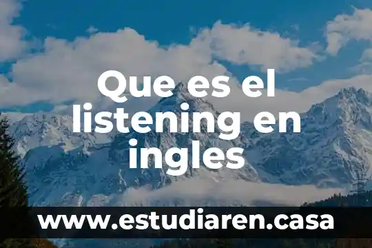 Que es imperativa oraciones en ingles 7 Que es el listening en ingles