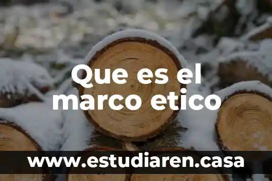 Que es el marco etico