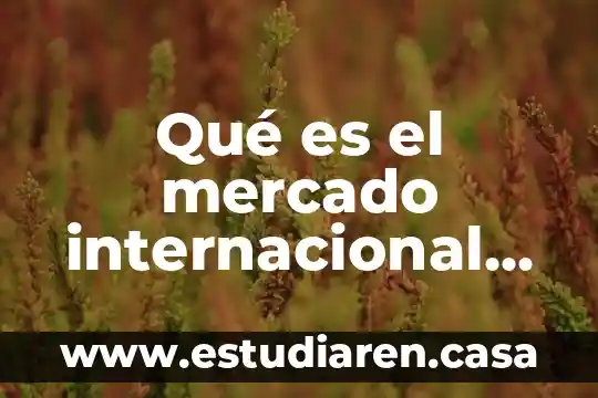 Que es la feria internacional de la musica 6 Qué es el mercado internacional de créditos