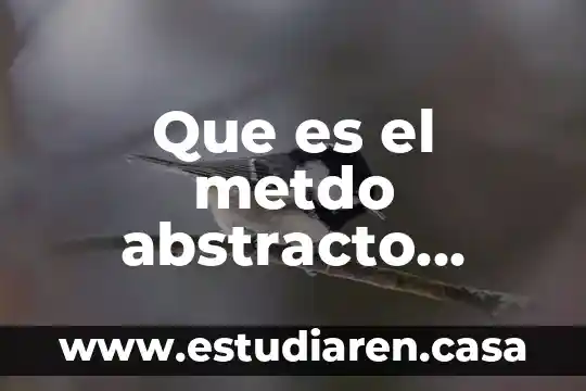 Que es el metdo abstracto ciencias sociales