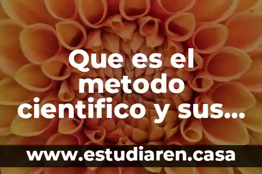Que es el metodo cientifico y sus pasos o etapas