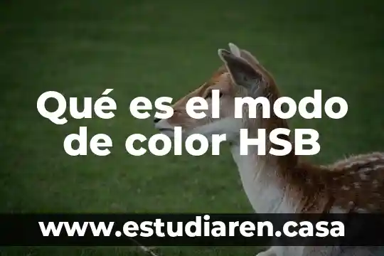 Qué es el modo de color HSB