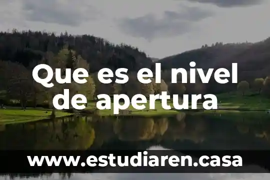 Que es el nivel de apertura