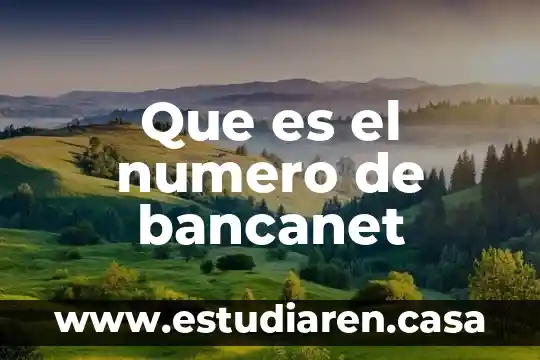 Que es el numero de bancanet