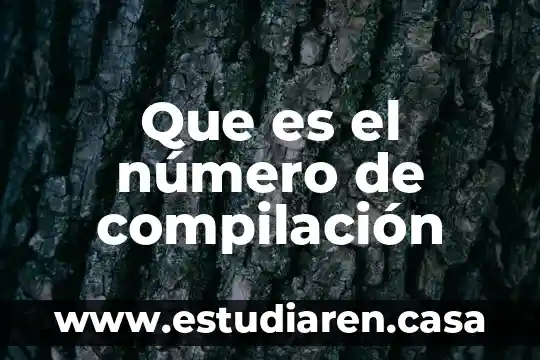 Que es el número de compilación