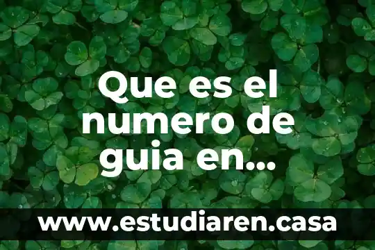 Que es el numero de guia en oriflame