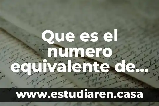 Que es el numero equivalente de ejes