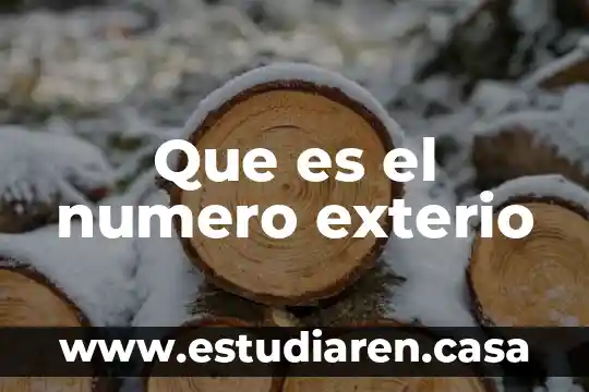 Que es el numero exterio