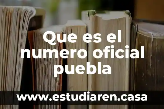 Que es el numero oficial puebla