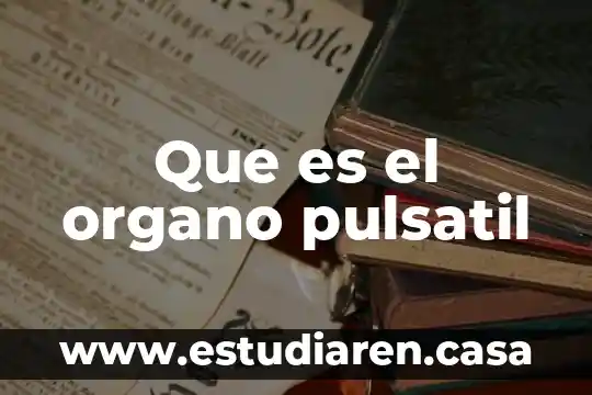 Qué es un órgano tejido en los seres vivos 6 Que es el organo pulsatil