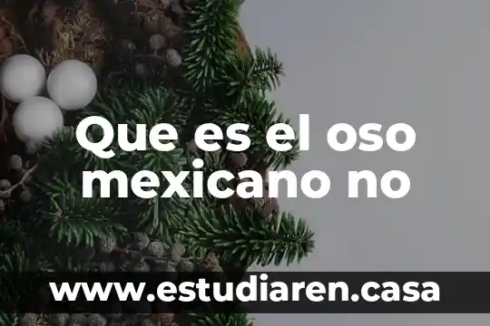 Que es el arbol cirio mexicano 3 Que es el oso mexicano no