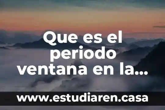 Que es el periodo ventana en la sangre