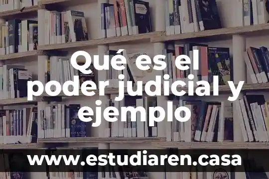 Qué es el poder judicial y ejemplo