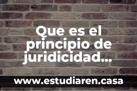 Qué es un principio en enfermeria 6 Que es el principio de juridicidad yahoo