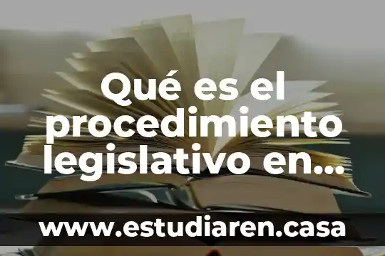 Qué es el procedimiento legislativo en México