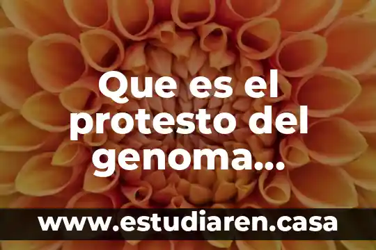 Que es el protesto del genoma humano