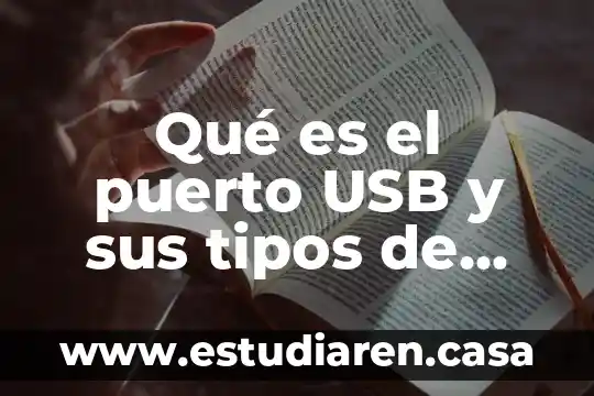 Qué es el puerto USB y sus tipos de entrada