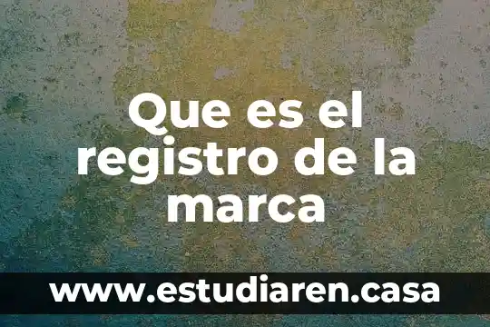 Que es el registro de la marca