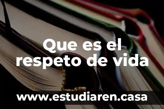 Que es respeto de niños y niñas 8 Que es el respeto de vida