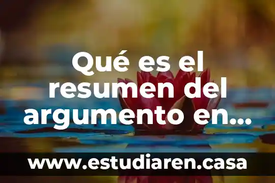 Qué es el resumen del argumento en un comentario literario