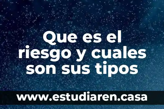 Que es el riesgo y cuales son sus tipos