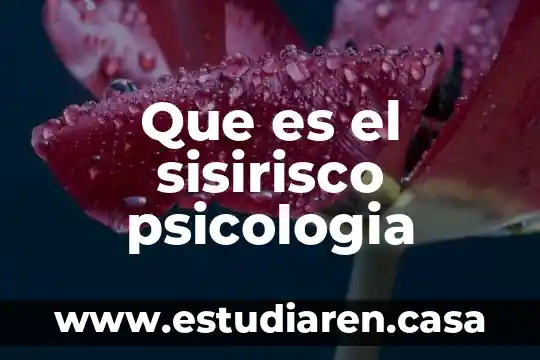 Que es el sisirisco psicologia