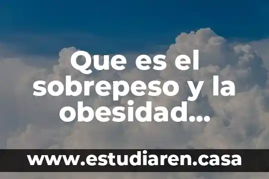 Que es el sobrepeso y la obesidad causas y consecuencias