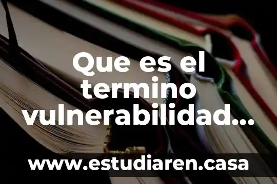 Que es la vulnerabilidad educativa tecnica 7 Que es el termino vulnerabilidad en seguridad informatica