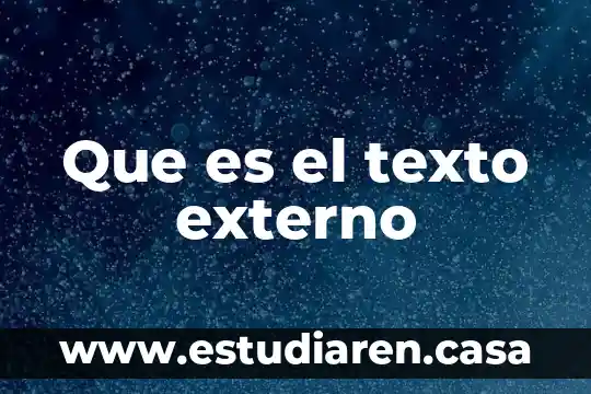 Que es el texto externo