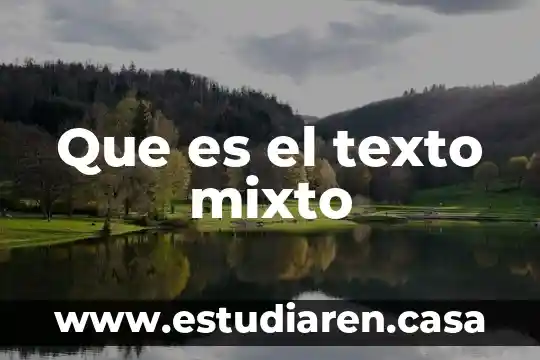 Que es el texto mixto