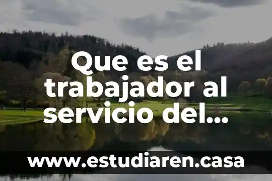 En las afores que es un trabajador asignado 3 Que es el trabajador al servicio del estado