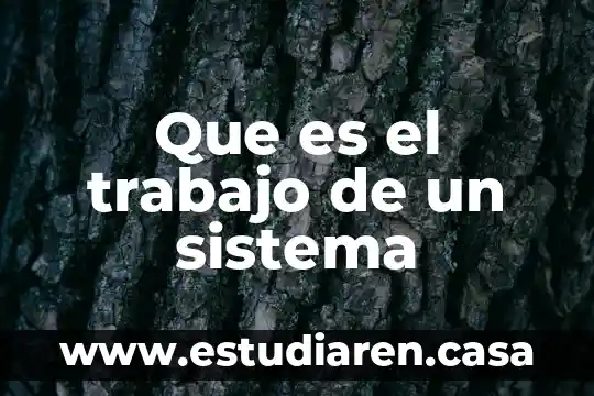 Que es el contenido de un texto ejemplo 5 Que es el trabajo de un sistema