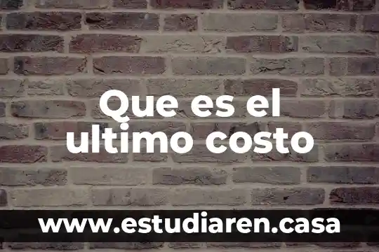 Que es costo isp 4 Que es el ultimo costo