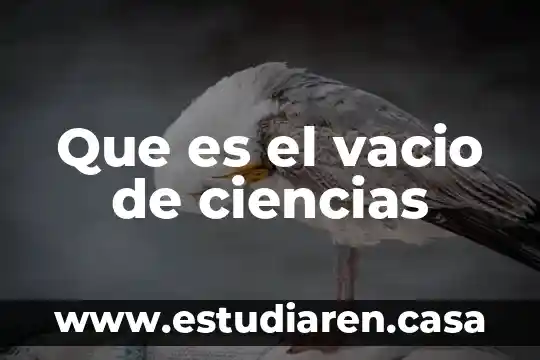Que es el vacio de ciencias