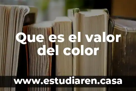 Civismo que es un valor 3 Que es el valor del color