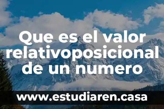 Que es el valor relativoposicional de un numero
