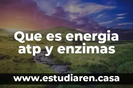 Que es energia atp y enzimas