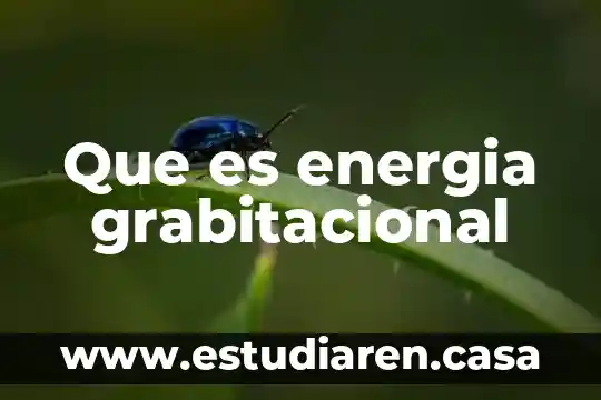 Que es energia grabitacional