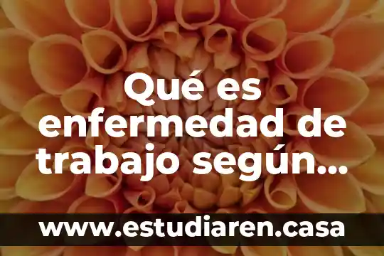 Que es la enfermedad ataxia 3 Qu茅 es enfermedad de trabajo seg煤n la lft