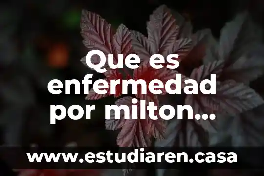 Que es enfermedad por milton terris