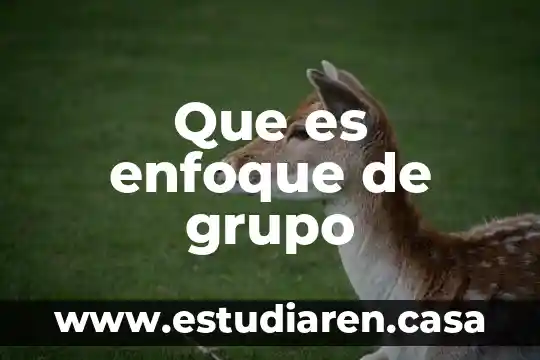 Grupo de autoayuda que es 4 Que es enfoque de grupo