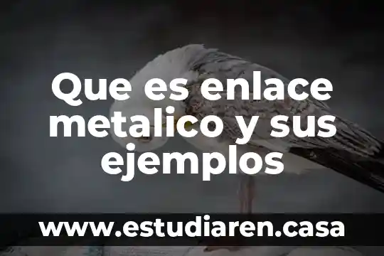 Que es enlace metalico y sus ejemplos