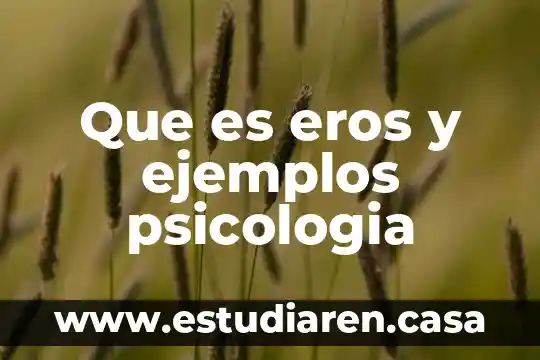Que es eros y ejemplos psicologia